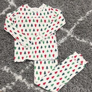 GAP Kids Pajama Set with Red and Green Tree Pattern